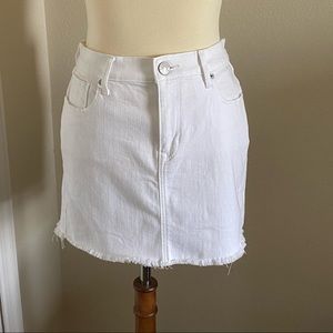 Express White Denim Jean Skirt